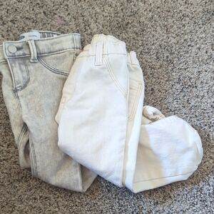 Old Navy Kids Cream and Gray Jeans